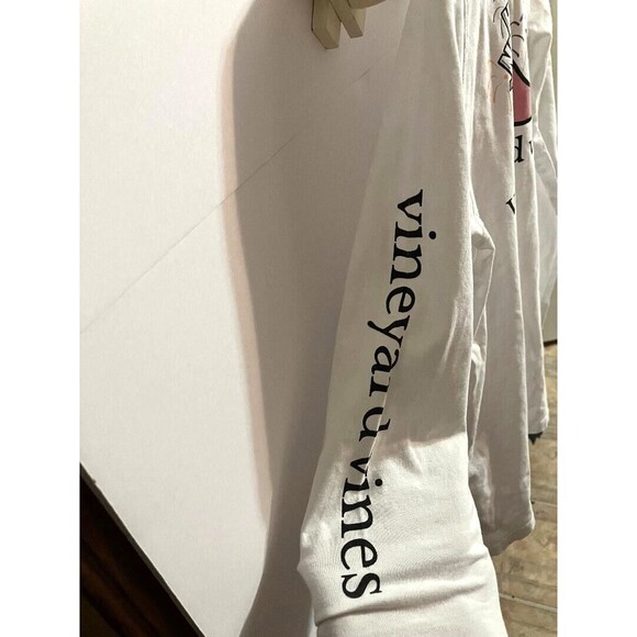 Vineyard Vines Youth Size 16 Happy New Year Long Sleeve T-Shirt Pink Whale - Picture 4 of 11